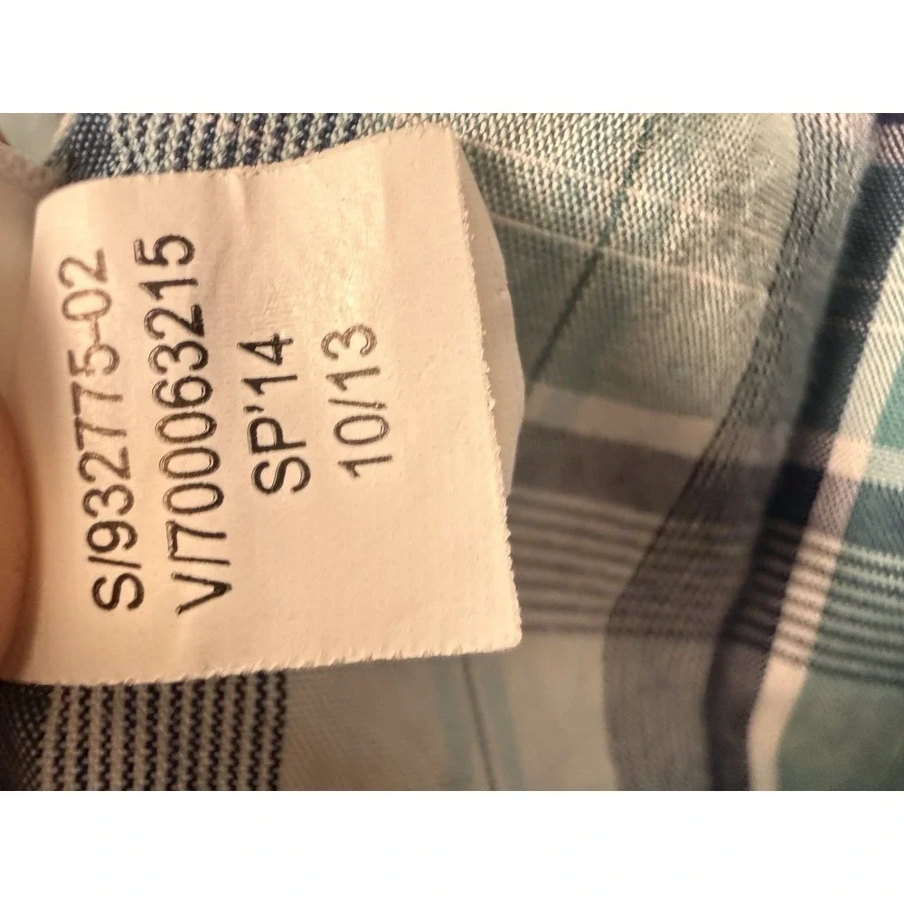 Banana Republic Slim Fit Pearl Snap Plaid Western Shirt Mens Medium M